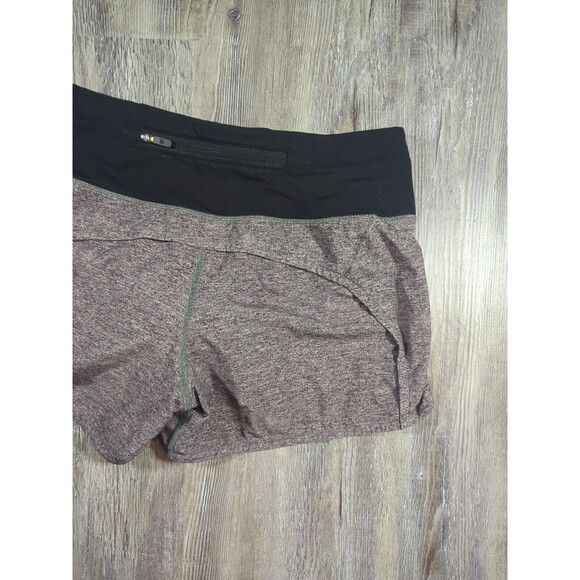 Lululemon Run Times Shorts 4" Womens Size 4 Gray Black Lined Running Athleisure - Picture 7 of 15